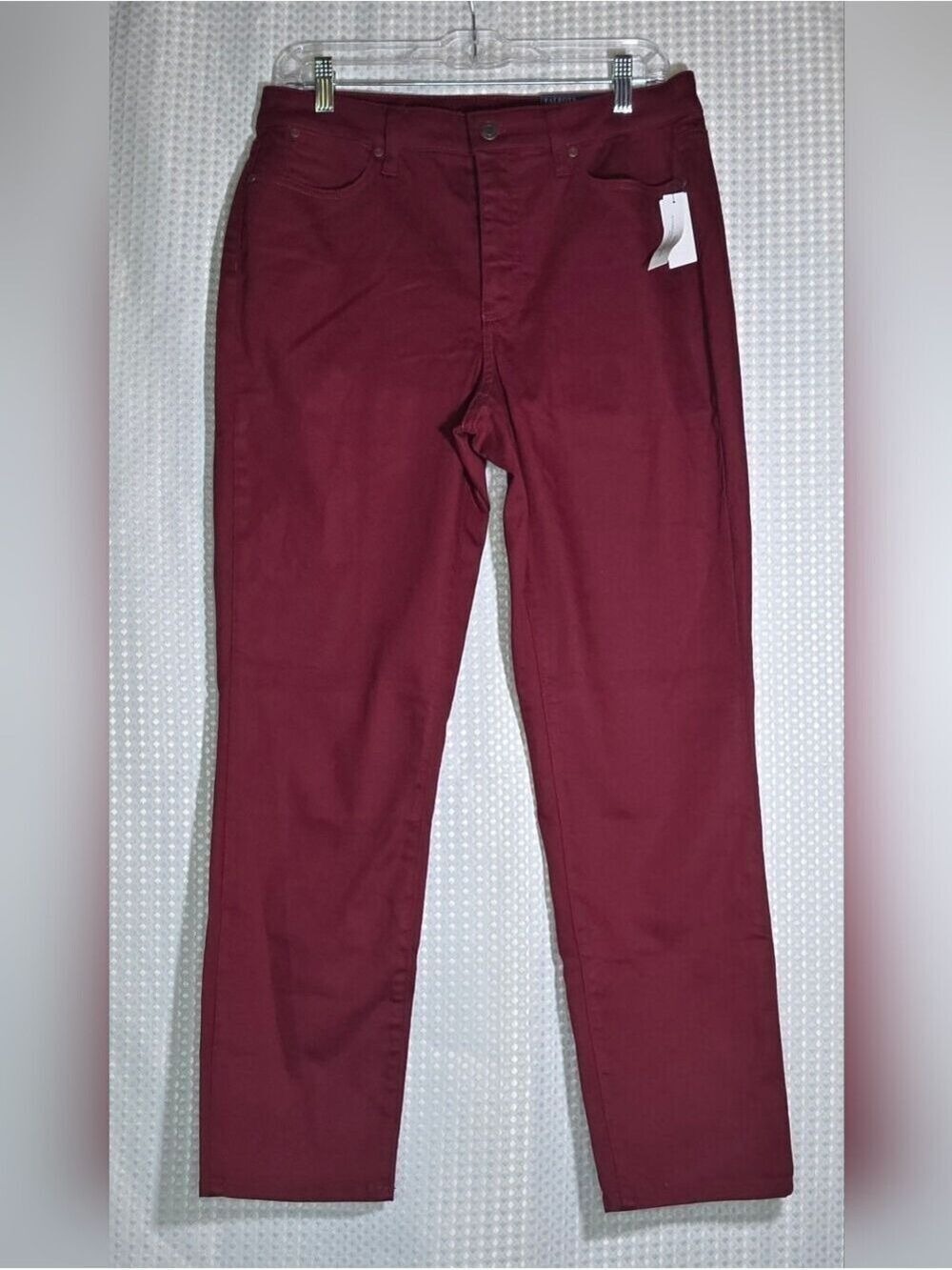 Talbots Flawless Slim Ankle Curvy Pants Size 8 Burgundy Wine Stretch - Picture 3 of 12